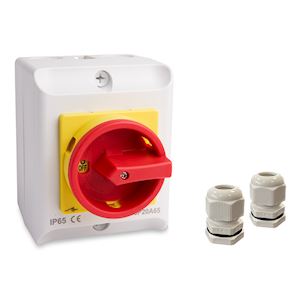  Coffret de protection ip65 3p 20a avec presse etoupe m20 taille standard - 400x400px